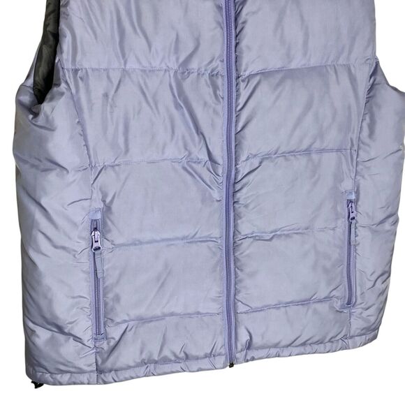 Lands End Down Puffer Vest Womens M 10-12 Purple Zip Pockets Gorpcore Outdoor - Picture 4 of 16
